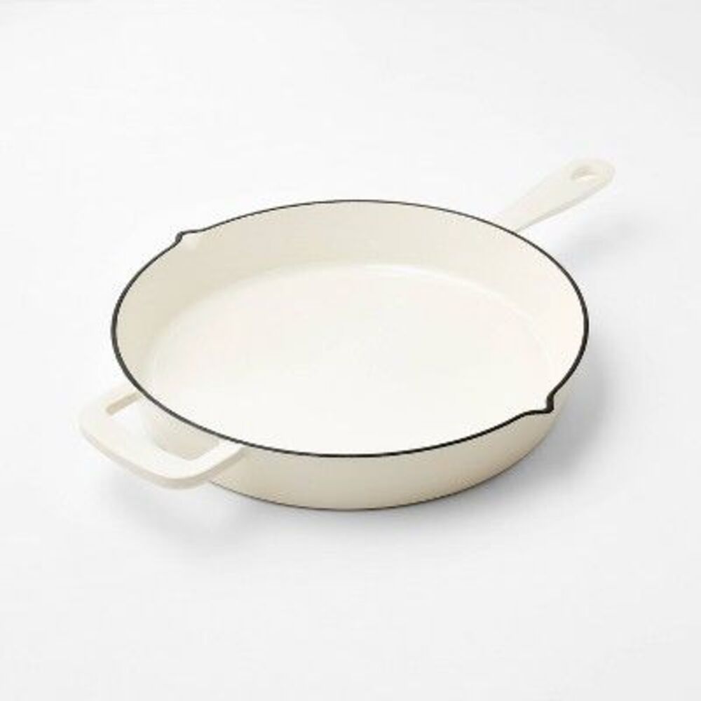 Figmint - 12" Enamel Skillet Cream - Figmint Off-White